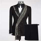 Blazer Suit For Men 2 Piece Outfit Set Suits High Quality 2024 Pants Mens Clothing Wedding Tuxedo Jackets Designer Clothes Black black